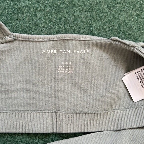 American Eagle light blue/green stretchy bralette size medium - Picture 3 of 3
